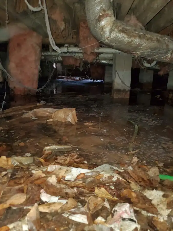 Crawl space flood assessment for Commercial Water Damage Restoration in Valley Center